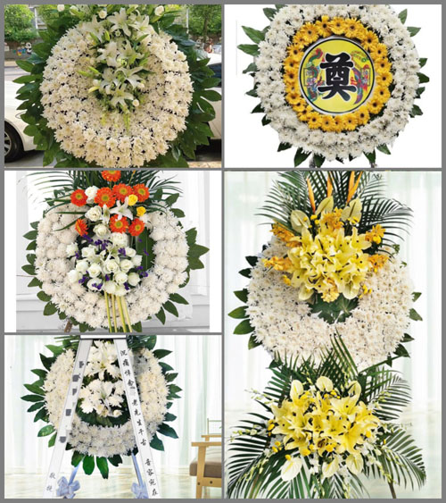 山东济宁梁山县拳铺镇林辛村花圈速递